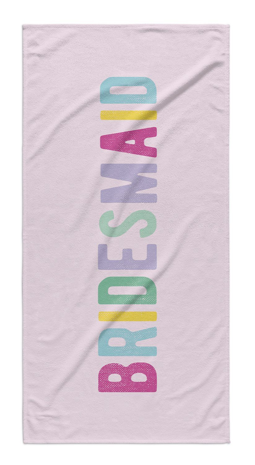 BRIDESMAID COLORFUL PERSONALIZED  PREMIUM TOWEL