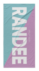 2 TONE COLOR BLOCK PERSONALIZED TOWEL