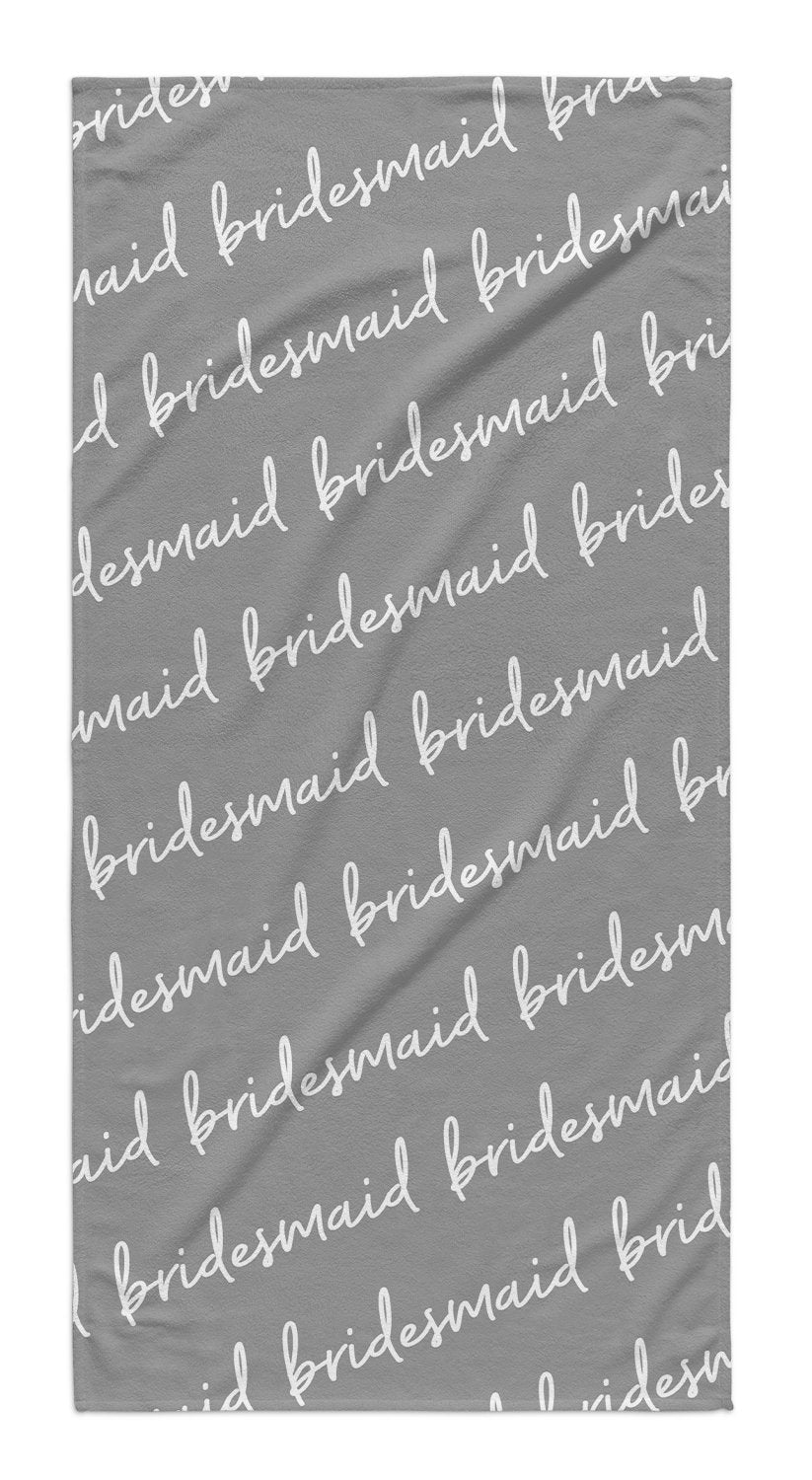 BRIDESMAID CURSIVE  PREMIUM TOWEL