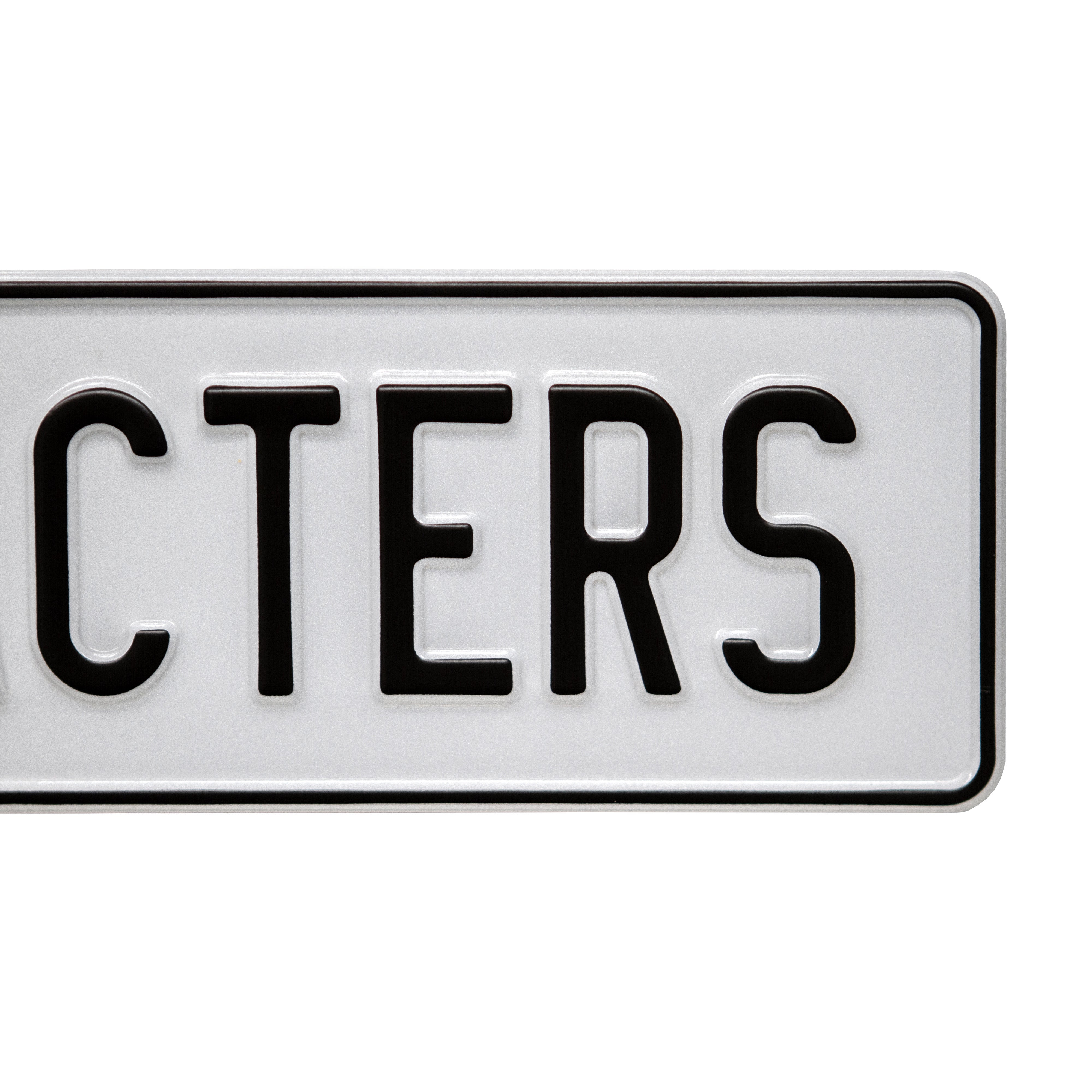 14 Character European License Plate